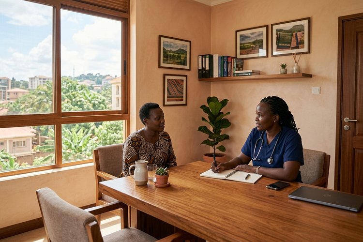 Consultation setting at Integrative Health Uganda